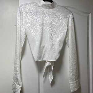 M Boutique White Open Back Blouse